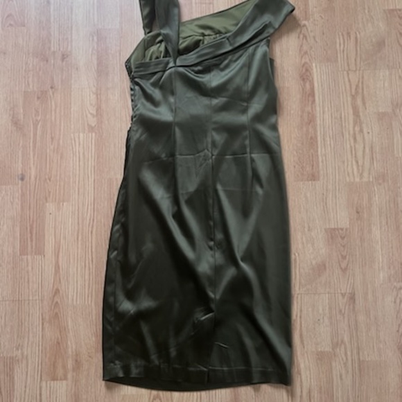 Maggie London Hunter Green Cocktail Dress 12 - Picture 4 of 6